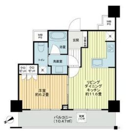 ライオンズタワー相模原ステーショングランデ 4階 間取り図