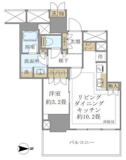 ブリリアタワー池袋West 6階 間取り図