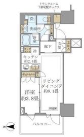 ブリリアタワー池袋West 14階 間取り図