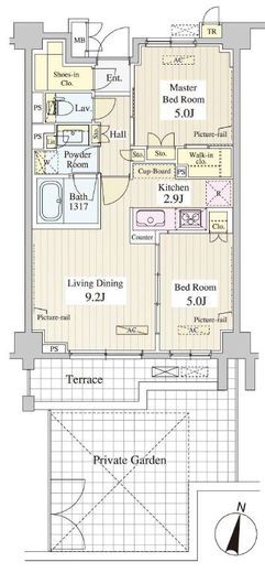 ル・シュクレ永福 (LeSucre永福) 102 間取り図