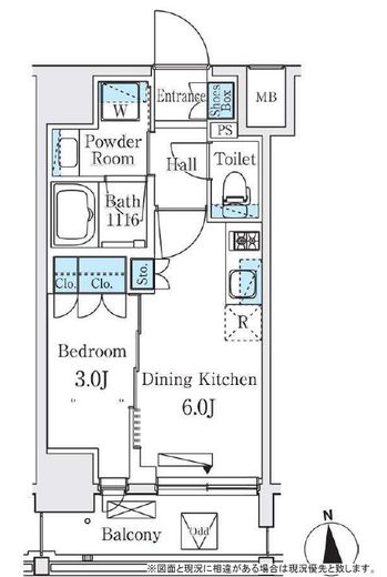 シーズンフラッツ大森北 1002 間取り図