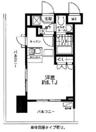 レジディア大森東 504 間取り図