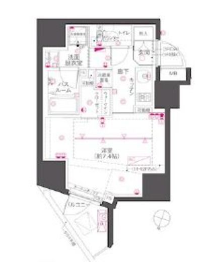 ZOOM渋谷笹塚Second 2階 間取り図