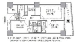 アクティ汐留 1814 間取り図