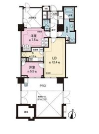 ザ・パークハウスグラン神山町 2階 間取り図