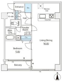 リーラハイツヒジリザカ 503 間取り図