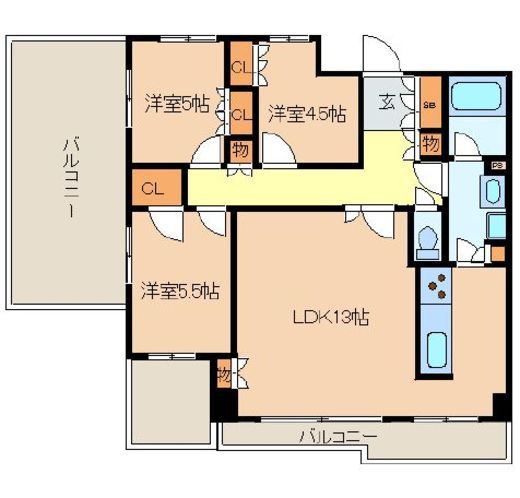 レジディア文京音羽 1001 間取り図