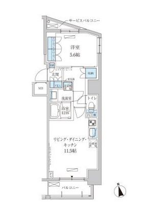 パークアクシス東上野 701 間取り図