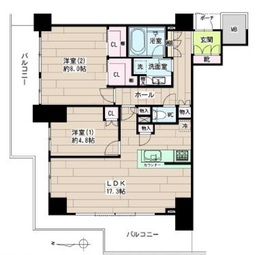 ブリリアタワー川崎 34階 間取り図