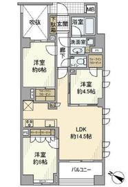 ディアナコート文京千石 3階 間取り図