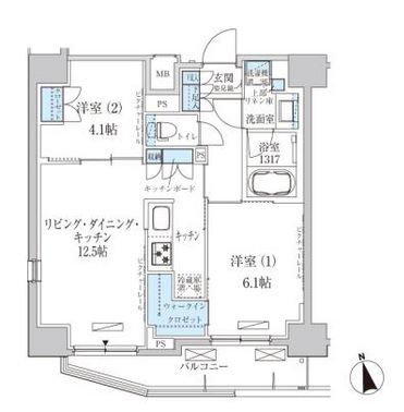 パークアクシス東上野 1203 間取り図