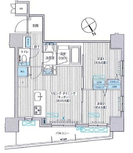 MAITRI YOTSUYA (マイトリィ四ツ谷) 402 間取り図