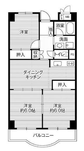 ビレッジハウス芝浦タワー 1-1003 間取り図