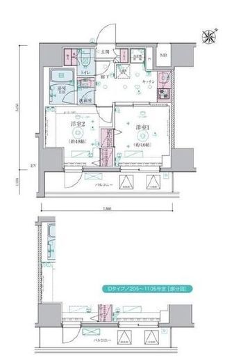 リヴシティ横濱関内弐番館 8階 間取り図