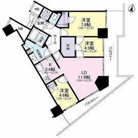 キャピタルマークタワー 30階 間取り図