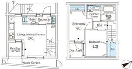 AGRATIO TERRACE恵比寿 (アグレシオテラス恵比寿) 105 間取り図