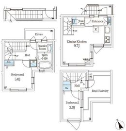 AGRATIO TERRACE恵比寿 (アグレシオテラス恵比寿) 213 間取り図