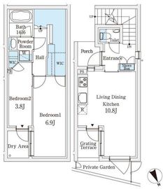 AGRATIO TERRACE恵比寿 (アグレシオテラス恵比寿) 111 間取り図