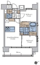 エスティメゾン大森 1404 間取り図