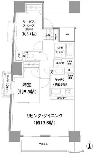イストワール 1301 間取り図