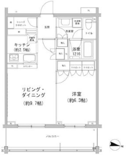 ヒューリックコート雪が谷 317 間取り図