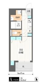 雷門江戸マンション 501 間取り図