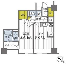 ブロードシティ東京 8階 間取り図