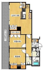 レジェンド高田馬場ドゥエ 7階 間取り図