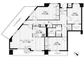 カナール山王 4階 間取り図