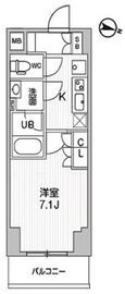 コンフォリア・リヴ千住 504 間取り図