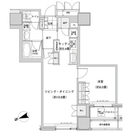 ウエストパークタワー池袋 1204 間取り図