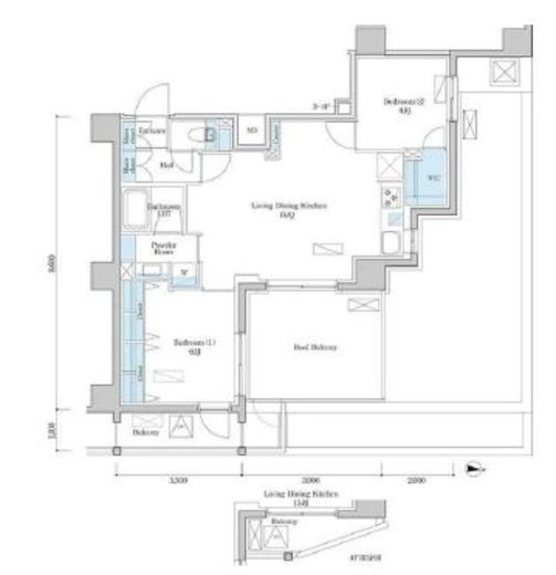 デュオフラッツ篠崎 407 間取り図