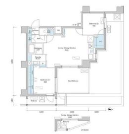 デュオフラッツ篠崎 407 間取り図