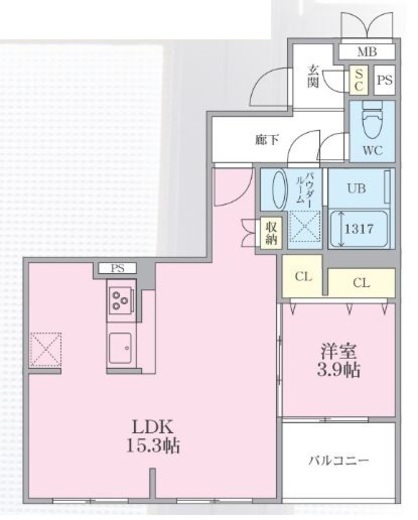 The MANOR KYODO 501 間取り図
