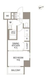 エスティメゾン門前仲町 604 間取り図