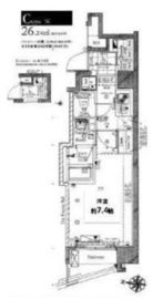 コンシェリア新宿御苑 13階 間取り図