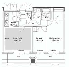 品川グラスレジデンス 1807 間取り図