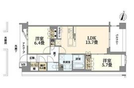 オーベル品川西大井 4階 間取り図