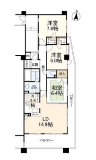 サンクレイドルたまプラーザ 2階 間取り図