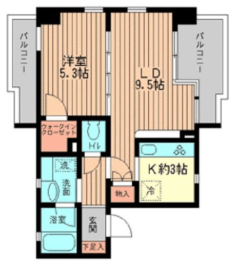 クラージュKAMAKURAYA 304 間取り図