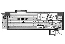 グランド・ガーラ西麻布 8階 間取り図