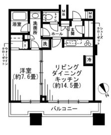 芝浦アイランド グローヴタワー 8階 間取り図