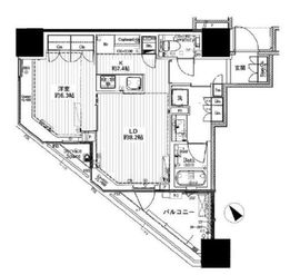 パークタワー渋谷本町 13階 間取り図