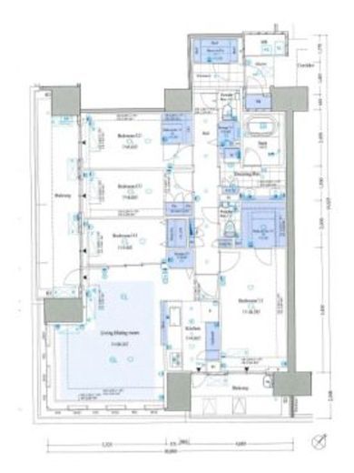 HARUMI FLAG SEA VILLAGE (晴海フラッグ シーヴィレッジ) 5階 間取り図