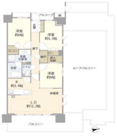 プラウド町田 7階 間取り図