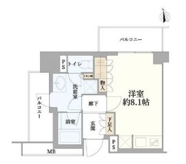 リビオ東中野ヒルトップ 6階 間取り図