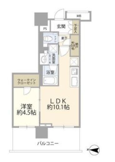 プラウドタワー亀戸クロス 13階 間取り図