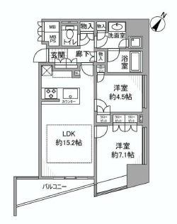 ラ・プラース ウエスト 16階 間取り図