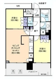 アーバンドックパークシティ豊洲タワー 39階 間取り図