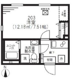 湯島レジデンス 203 間取り図